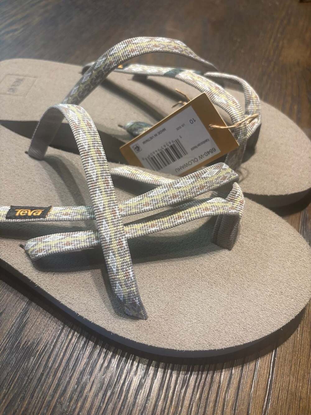Teva Women's Olowahu Kaleidoscope Neutral Sandals Size 10 - Picture 8 of 10